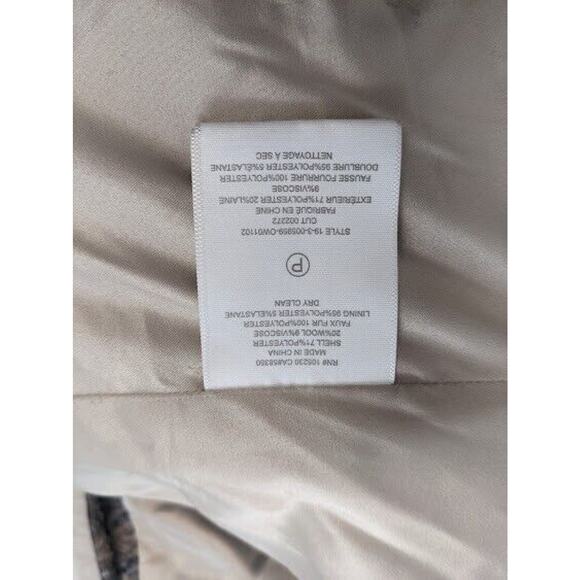 Joie Small Angalina Wool Blend Coat Overcoat Blue Tan Plaid Long Sleeves - Picture 9 of 9